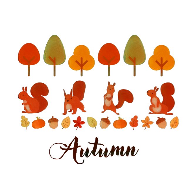 Autumn Fall Trees and Squirrels T-Shirt (Creator Uploaded)