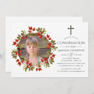 Autumn - Fall Watercolor Confirmation Invitation