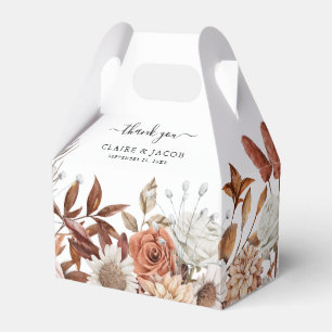 Autumn Fall Watercolor Elegant Wedding Thank You F Favour Box