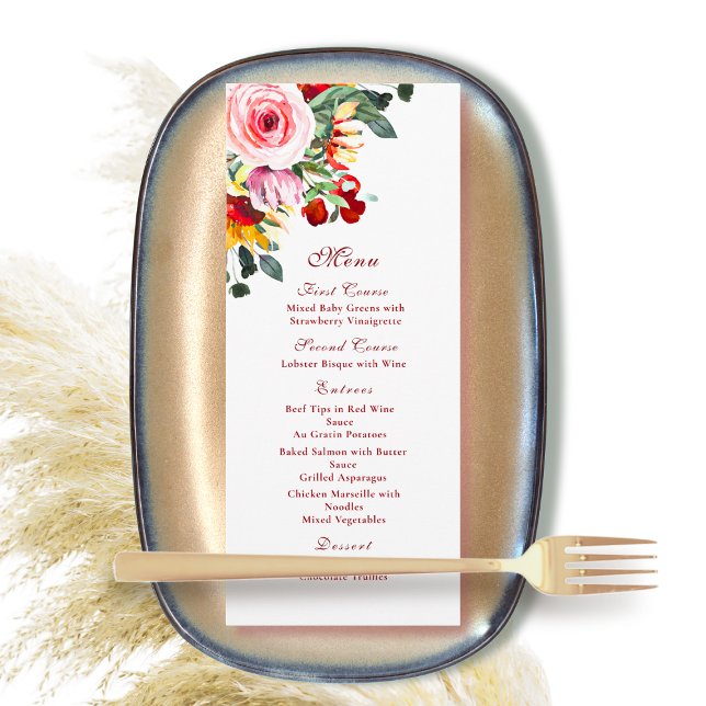 Autumn Fall Watercolor Floral Rust Gold Sunflower  Program (Creator Uploaded)