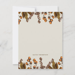 Autumn Fall Watercolor Foliage Leaves Card