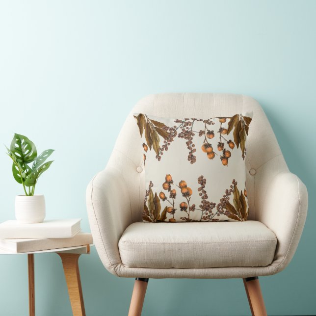 Autumn Fall Watercolor Foliage Leaves  Cushion (Chair)
