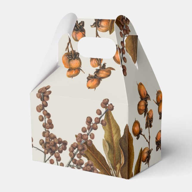 Autumn Fall Watercolor Foliage Leaves  Favour Box (Front Side)