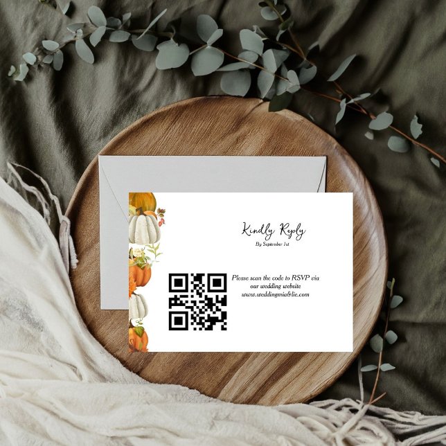 Autumn fall  wedding Kindly RSVP Card (Creator Uploaded)