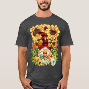 Autumn Fall Yall Grandma Gnome For Women Floral Su T-Shirt