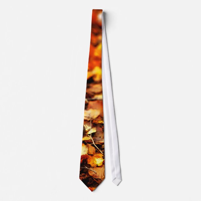 Autumn fallen leaves tie (Front)
