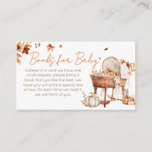 Autumn Falling in Love Baby Shower Books for Baby Enclosure Card