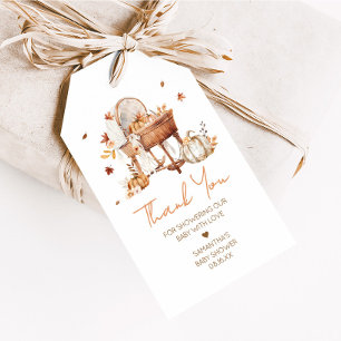 Autumn Falling in Love Baby Shower Favour Tags