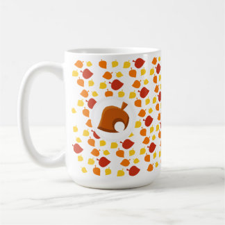 Autumn Falling Leaves Animal Crossing Coffee Mug