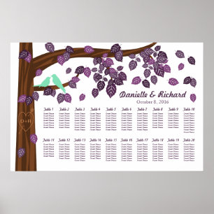 Autumn Falling Leaves Custom Seating Chart