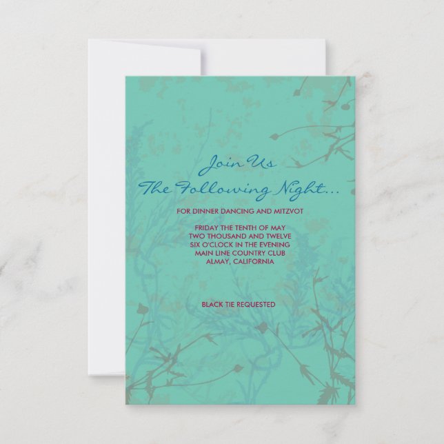 Autumn Falling Leaves Invitation Party Card (Front)