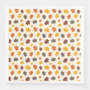 Autumn Falling Leaves Napkin