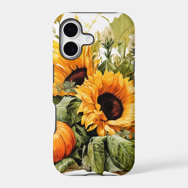 Autumn Falling Leaves Pumpkin (Back)