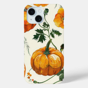 Autumn Falling Leaves Pumpkin Spice Season Fall iPhone 15 Case