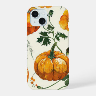 Autumn Falling Leaves Pumpkin Spice Season Fall iPhone 15 Case