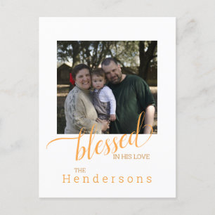 Autumn Family Photo Blessed Postcard