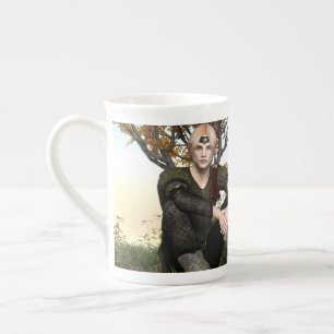 Autumn Fantasy Prince Forest Portrait Bone China Mug