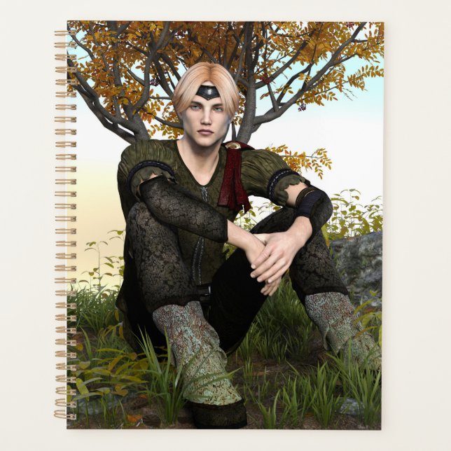 Autumn Fantasy Prince Forest Portrait Planner (Front)