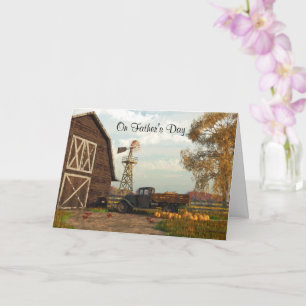 Autumn Farm Scene Father's Day Card