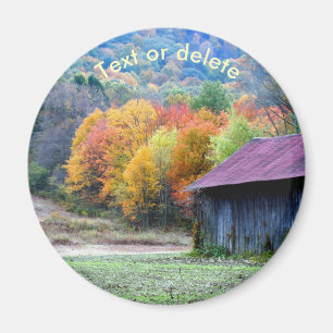 Autumn Farm Tobacco Barn Nature Personalized Magnet