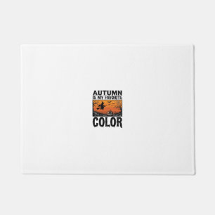 Autumn Favourite Colour Halloween Pumpkin Vector D Doormat