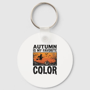 Autumn Favourite Colour Halloween Pumpkin Vector D Key Ring