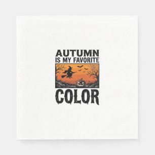 Autumn Favourite Colour Halloween Pumpkin Vector D Napkin
