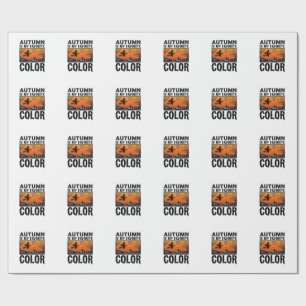 Autumn Favourite Colour Halloween Pumpkin Vector D Wrapping Paper