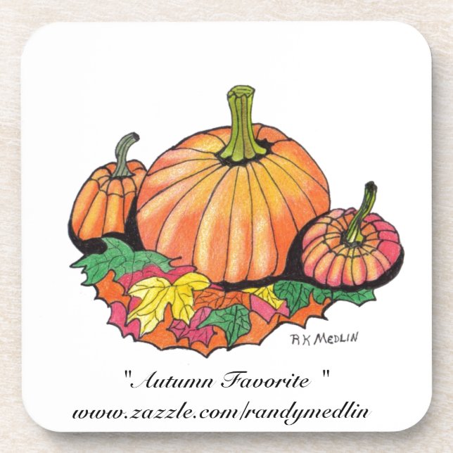" Autumn Favourite "...Cork Coaster (Front)
