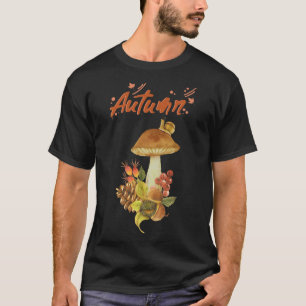 Autumn Favourite Season Mushroom Snail Acorn Bundl T-Shirt