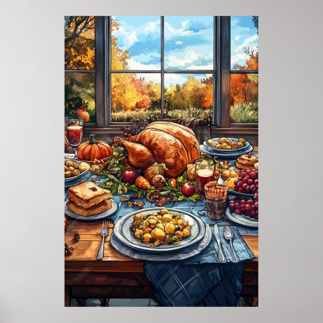 Autumn Feast: A Thanksgiving Celebration Poster (Front)