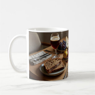 Autumn Feast with Cheese and Ale Coffee Mug