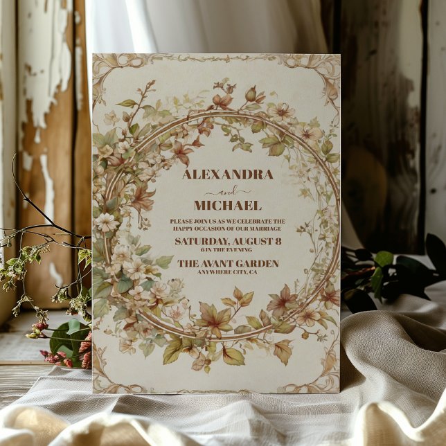 Autumn Feel Elegant Floral Wedding Invitation (Creator Uploaded)