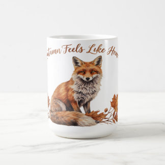 Autumn Feels Like Home Fox Coffee Mug