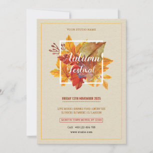 Autumn Festival Flyer Template   Fall Event Invite