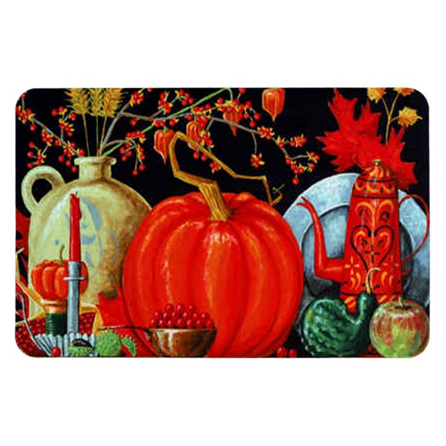 Autumn Festive Antique Painting Pumpkin Decoration Magnet (Horizontal)