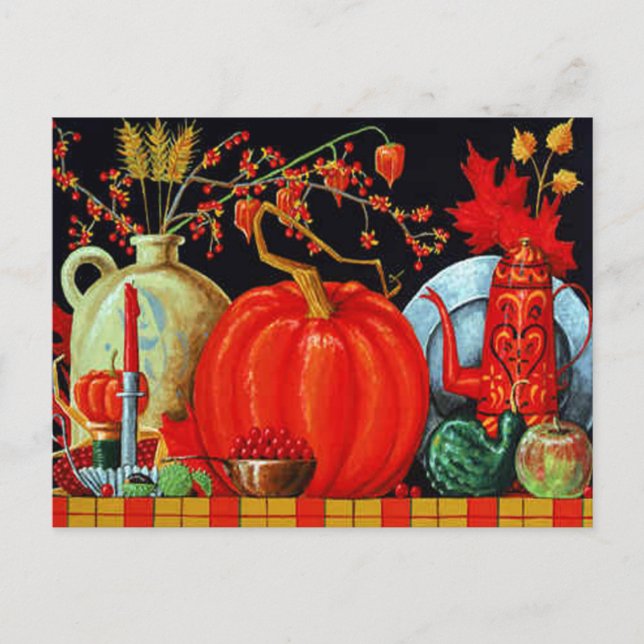 Autumn Festive Table Postcard (Front)