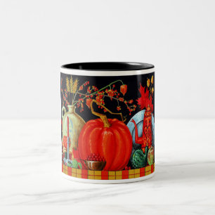 Autumn Festive Table Two-Tone Coffee Mug