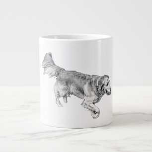 Autumn Fetch with Red-Ball Pup Large Coffee Mug