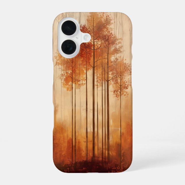 Autumn Fiery Forest iPhone 16 Case (Back)