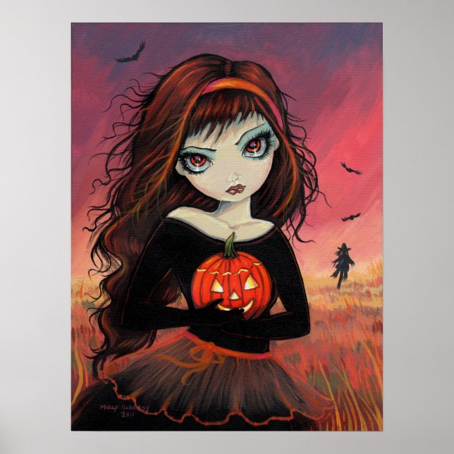 Autumn Fire Halloween Poster Print (Front)
