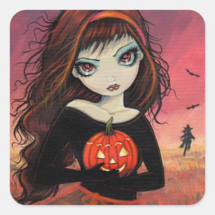 Autumn Fire Halloween Stickers