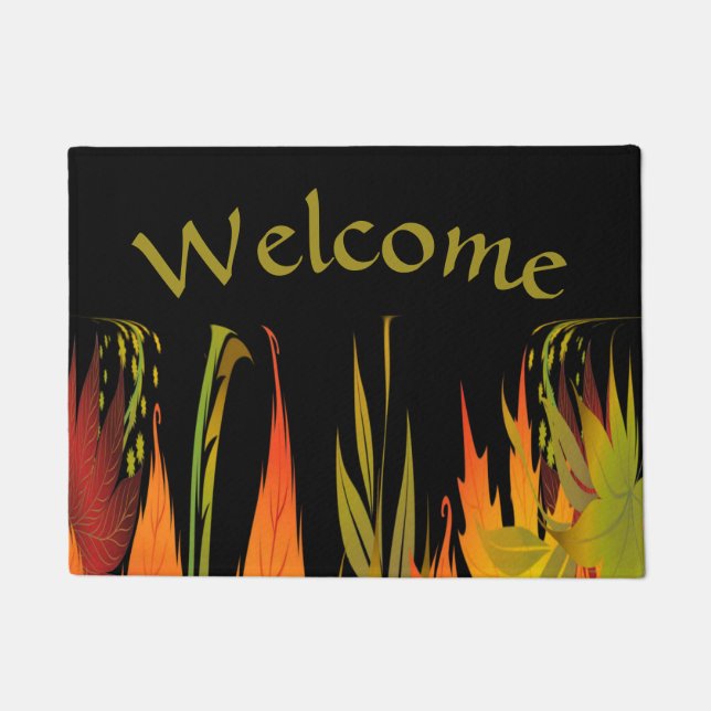 Autumn Fire Welcome Doormat (Front)