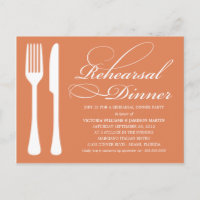 AUTUMN FLATWARE | REHEARSAL DINNER INVITE