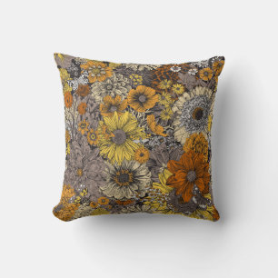 Autumn Flora & Fauna: 70s Retro Cushion