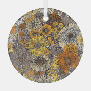 Autumn Flora & Fauna: 70s Retro Glass Tree Decoration