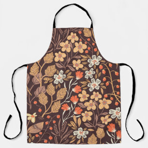 Autumn Flora: Vintage Seamless Pattern Apron