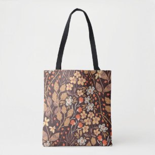 Autumn Flora: Vintage Seamless Pattern Tote Bag