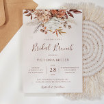 Autumn Floral Boho Fall Foliage Bridal Brunch Invitation<br><div class="desc">Modern bohemian style bridal brunch invitations featuring watercolor flowers and fall leaves in earthy tones like rust brown,  burnt orange and terracotta. Perfect choice for autumn weddings.</div>