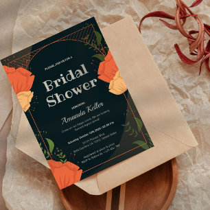 Autumn Floral Bridal Shower Invitation